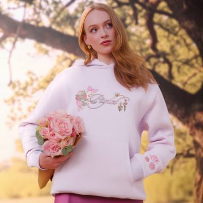 Haut Porcinet &agrave; capuche avec fleurs pour adultes, Winnie l'Ourson