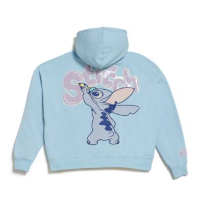 Stitch Zip Front Hooded Sweatshirt For Adults, Lilo & Stitch