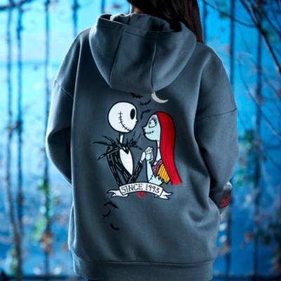 Tim Burtons Nightmare Before Christmas - Jack Skellington und Sally - Kapuzensweatshirt mit Rei&szlig;verschluss am Hals f&uuml;r Damen