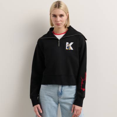 Disney x KARL LAGERFELD Ladies' Half-Zip Sweatshirt