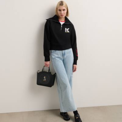Disney x KARL LAGERFELD Ladies' Half-Zip Sweatshirt