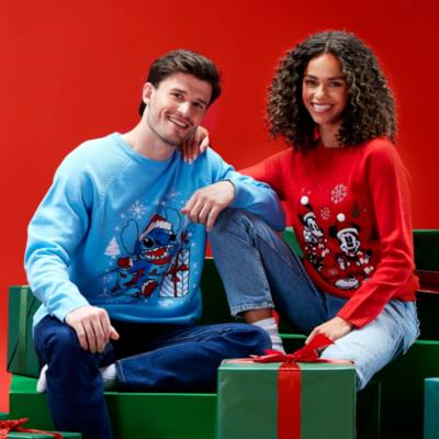 Mickey and Minnie Mouse Festive Jumper For Adults
