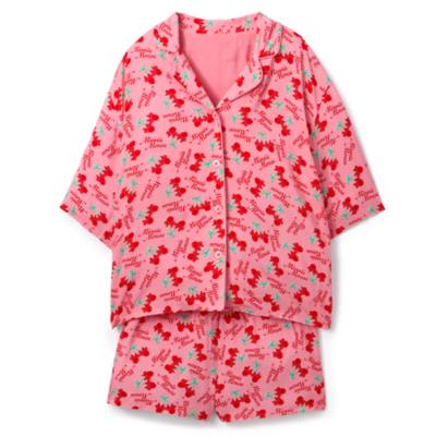 Minnie Maus - Kurzpyjama mit Kirschen für Damen