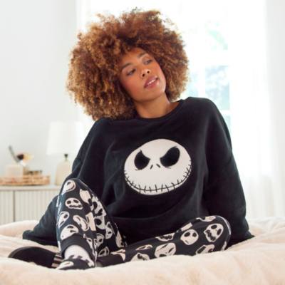 Tim Burtons Nightmare Before Christmas - Jack Skellington - Fleece-Pyjama für Damen