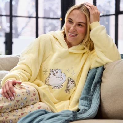 Haut d'int&eacute;rieur La Belle et la B&ecirc;te &agrave; capuche coupe large pour adultes