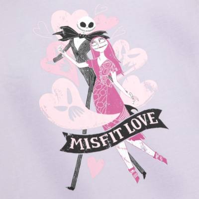 Jack Skellington and Sally Fashion T-Shirt for Women, Tim Burton's The Nightmare Before Christmas