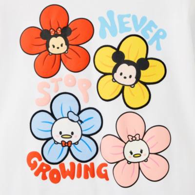Mickey Mouse and Friends Blooms by Disney Store 'Never Stop Growing' Ladies' T-Shirt
