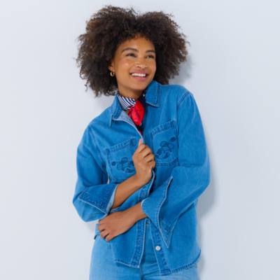 Minnie Mouse Nautical Ladies' Denim Shirt