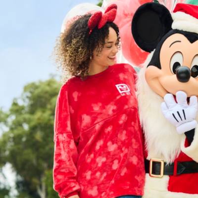 Felpa adulti con silhouette di Topolino rossa Walt Disney World Spirit Jersey