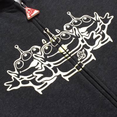 Pizza Planet Aliens Zip Front Hooded Sweatshirt For Adults, Toy Story