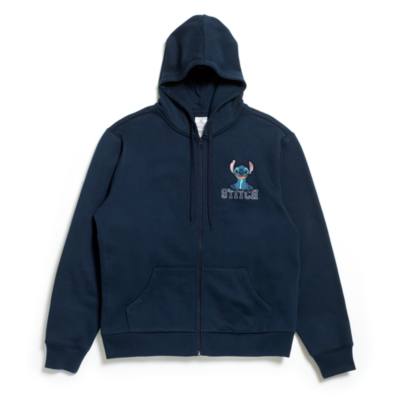 Stitch Zip Front Hooded Sweatshirt For Adults, Lilo & Stitch
