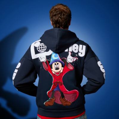 Walt Disney World Sorcerer Mickey Mouse Zip Front Hoodie for Adults, Fantasia