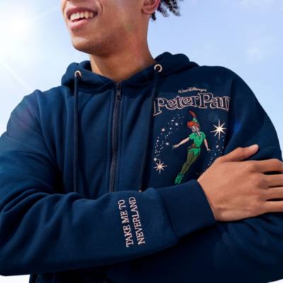 Peter Pan Zip Front Hooded Sweatshirt For Adults