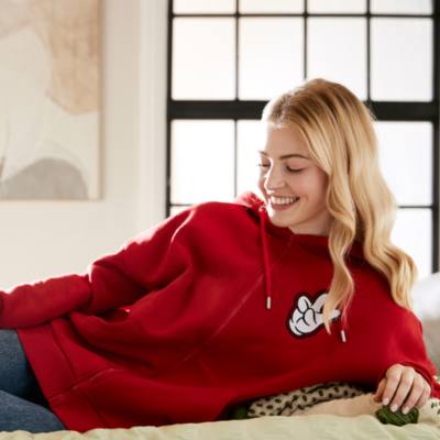 Mickey Mouse Peace Zip Front Hooded Sweatshirt For Adults