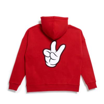 Mickey Mouse Peace Zip Front Hooded Sweatshirt For Adults