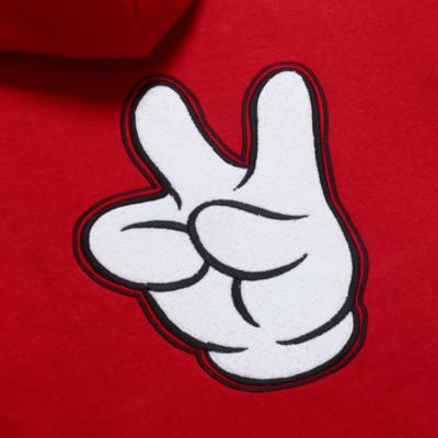 Mickey Mouse Peace Zip Front Hooded Sweatshirt For Adults