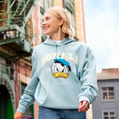 Donald Duck - Blaues Kapuzensweatshirt für Erwachsene