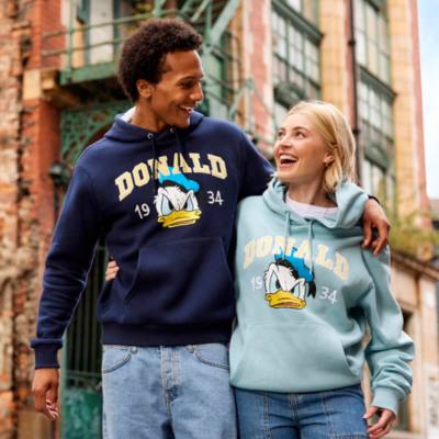 Donald Duck Blue Hooded Sweatshirt For Adults