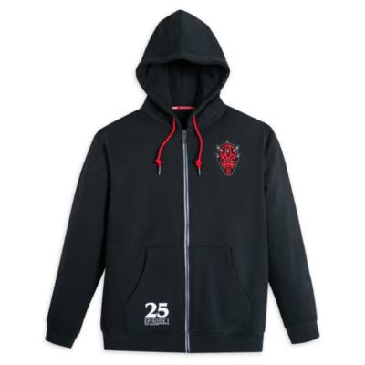 Darth Maul Zip Front Hooded Sweat Jacket Hoodie For Adults, Star Wars: Episode 1 - The Phantom Menace 25th Anniversary
