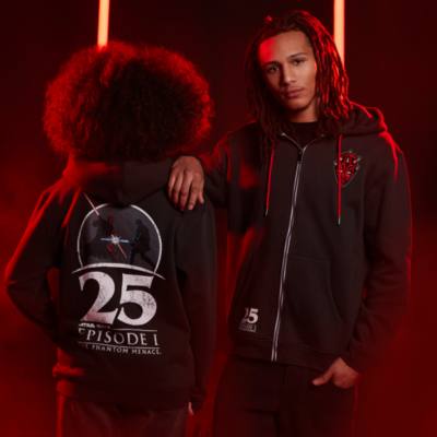 Darth Maul Zip Front Hooded Sweat Jacket Hoodie For Adults, Star Wars: Episode 1 - The Phantom Menace 25th Anniversary