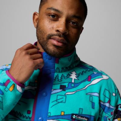 Columbia Mickey Mouse Men's Blue Fleece Pullover Jacket