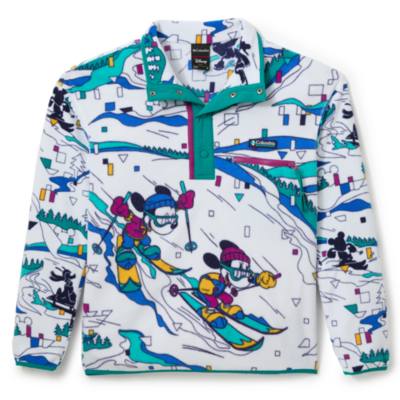 Columbia Mickey Mouse Men's White Fleece Pullover Jacket