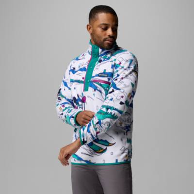 Columbia Mickey Mouse Men's White Fleece Pullover Jacket