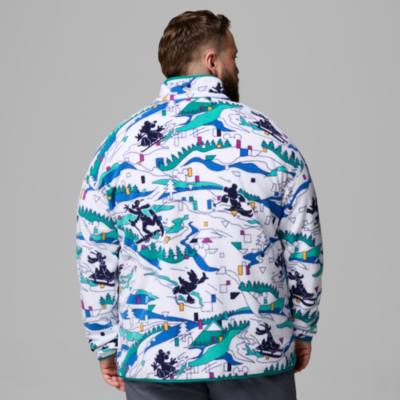 Columbia Mickey Mouse Men's White Fleece Pullover Jacket