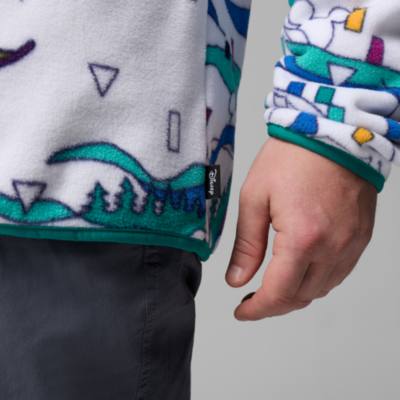 Columbia Mickey Mouse Men's White Fleece Pullover Jacket