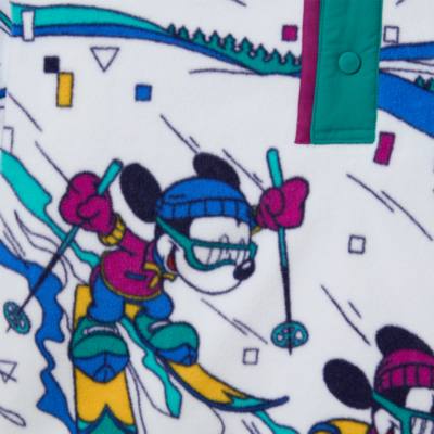 Columbia Mickey Mouse Men's White Fleece Pullover Jacket