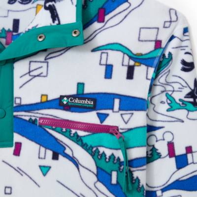 Columbia Mickey Mouse Men's White Fleece Pullover Jacket