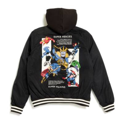 Marvel Comics Super Heroes and Super Villains Zip Front Jacket For Adults