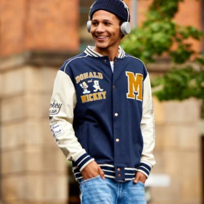 Mickey Mouse and Donald Duck Varsity Jacket For Adults