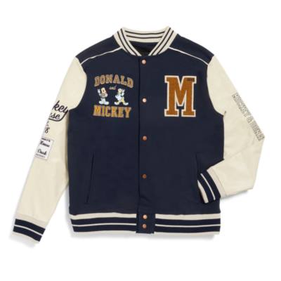 Mickey Mouse and Donald Duck Varsity Jacket For Adults