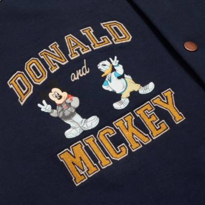 Mickey Mouse and Donald Duck Varsity Jacket For Adults