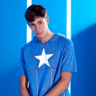 Maglietta con cappuccio adulti Captain America