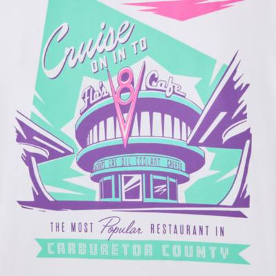 Flo&rsquo;s V8 Caf&eacute; White T-Shirt For Adults, Disney Pixar Cars