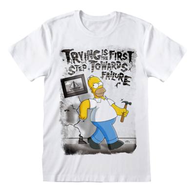 Maglietta adulti Homer Simpson Trying is the First Step Towards Failure I Simpson