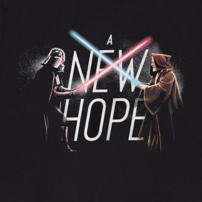 Camiseta texto apertura Star Wars: Una nueva esperanza para adultos