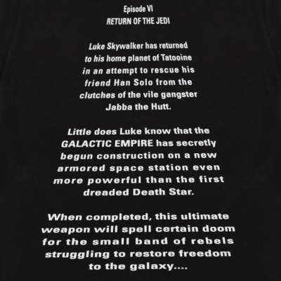 Star Wars: Return of the Jedi Opening Crawl T-Shirt For Adults