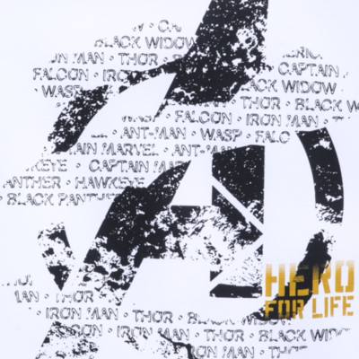 The Avengers Logo 'Hero for Life' T-Shirt For Adults