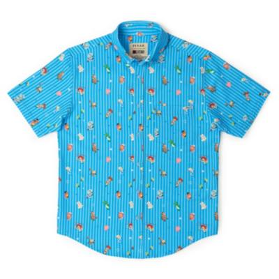 RSVLTS Toy Story 'Andy's Playtime Pals' Stretch Men's Short Sleeve Seersucker Shirt