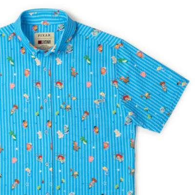 RSVLTS Toy Story 'Andy's Playtime Pals' Stretch Men's Short Sleeve Seersucker Shirt