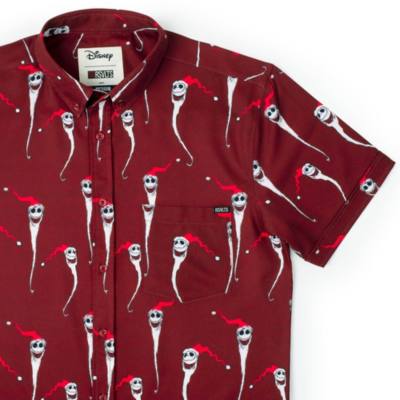 RSVLTS Tim Burton's The Nightmare Before Christmas 'Festive Jack' Men's Short Sleeve Shirt