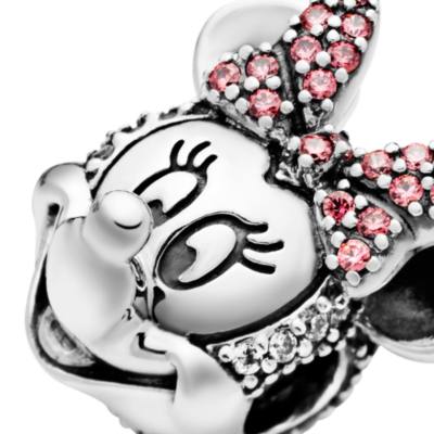 Disney X Pandora Minnie Mouse Pink Pav&eacute; Bow Clip Charm