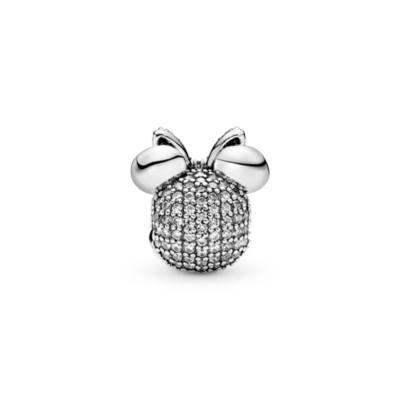 Disney X Pandora Minnie Mouse Pink Pav&eacute; Bow Clip Charm