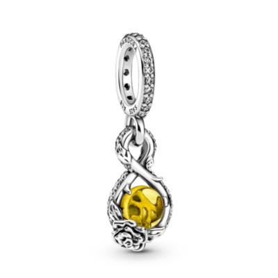 Disney X Pandora Belle Infinity & Rose Flower Pendant