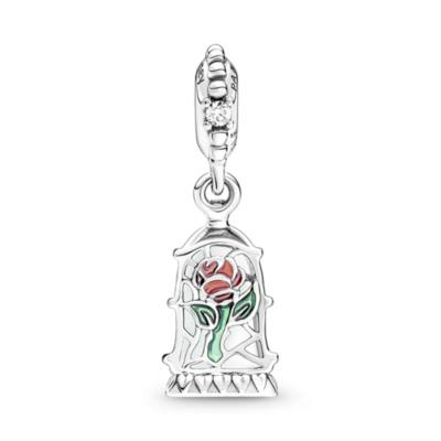 Disney X Pandora Beauty and the Beast Enchanted Rose Dangle Charm