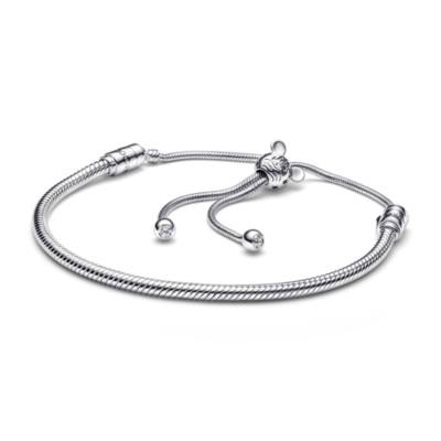 Disney Parks X Pandora Mickey Mouse Pandora Moments Clasp Snake Chain Slider Bracelet