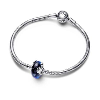 Disney X Pandora Mickey Mouse & Minnie Mouse Blue Murano Glass Charm